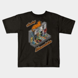 Cat on Modular Synth Funny synthesizer Kids T-Shirt